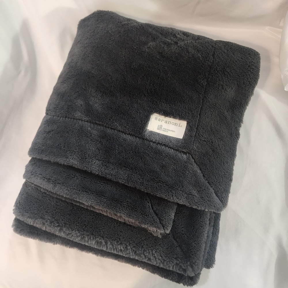 Saranoni minky Gray Blanket Luxury Soft Machine Wash 50x60